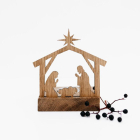 Kerststalletje met waxinelichtje