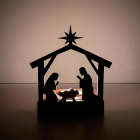 Kerststalletje met waxinelichtje