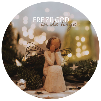 Muurcirkel kerst 25 cm Ere zij God