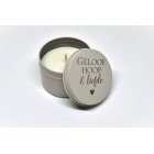 Geurkaarsjes met inspirerende tekst